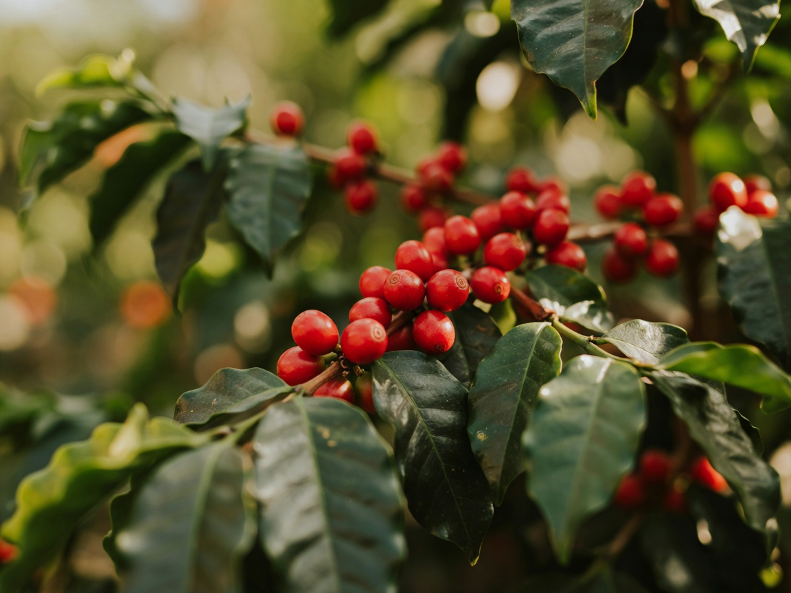 Cerezas de café en origen